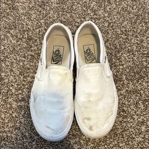 Vans Women's White Slip-On Sneakers